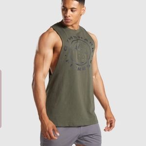 GYMSHARK Legacy drop arm sleeveless T-Shirt